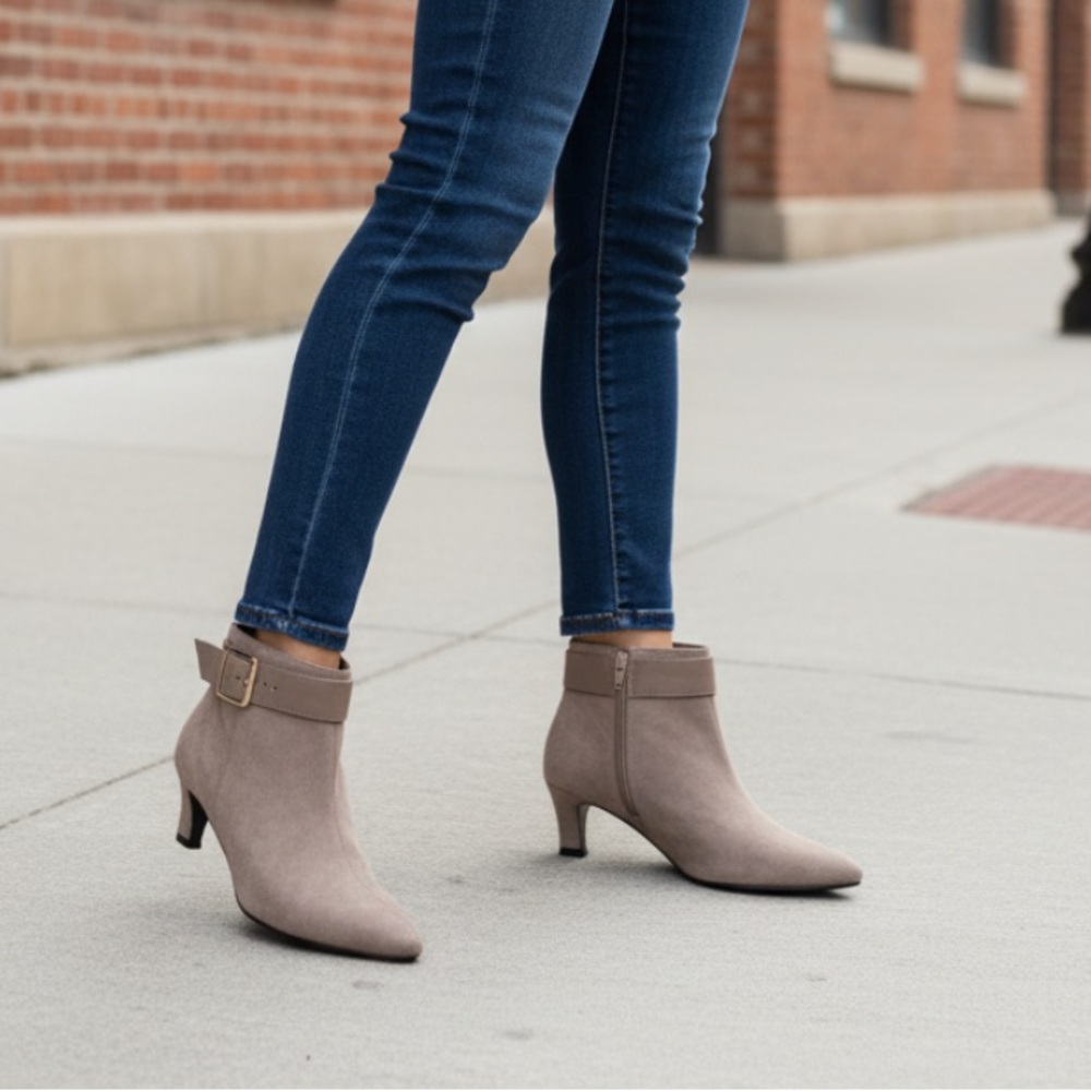 CATO Faux Suede Ankle Boots Size: 6.5